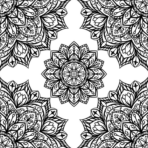 Background with oriental mandalas. — Stock Vector