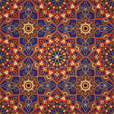 Altın kontür ile renkli şablonu.