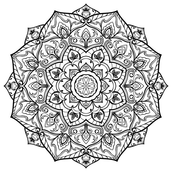 Mandala-tetoválás. — Stock Vector