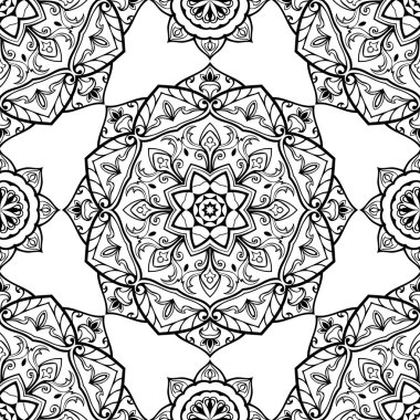 Yuvarlak öğelerin Ortaçağ desen.