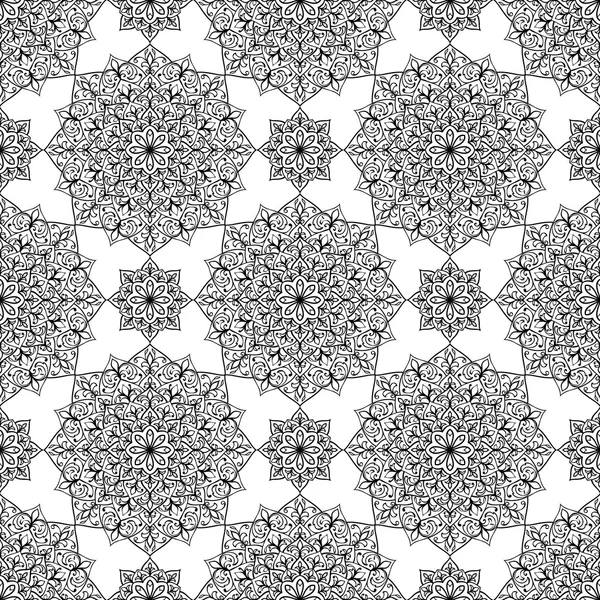 Vector pattern with mandalas. — Stock Vector