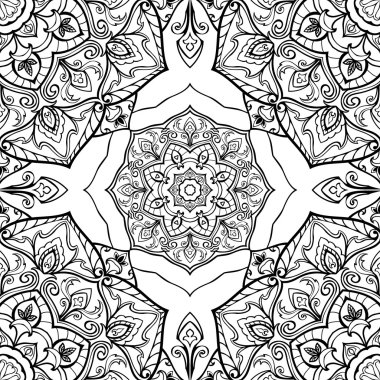 Yuvarlak öğelerin Ortaçağ desen.