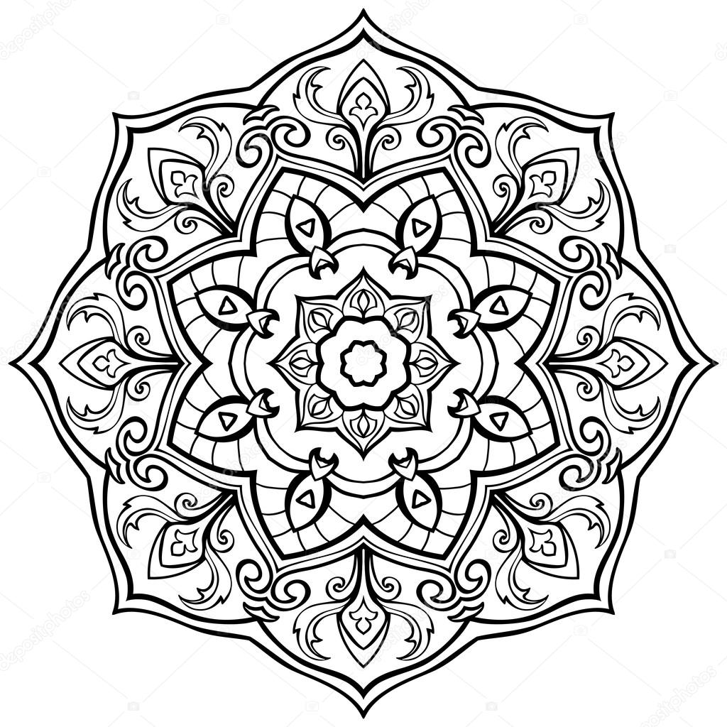 Download Vector simple mandala. — Stock Vector © matorinni #84437912