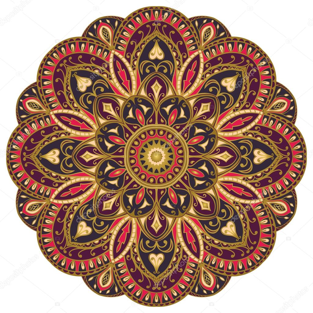 Ornate, purple, eastern mandala.