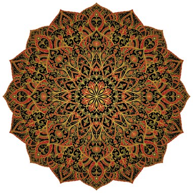 Vintage, zengin mandala.