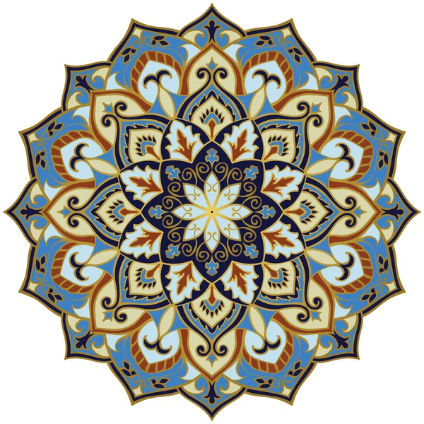 Mandala blu orientale . — Vettoriale Stock