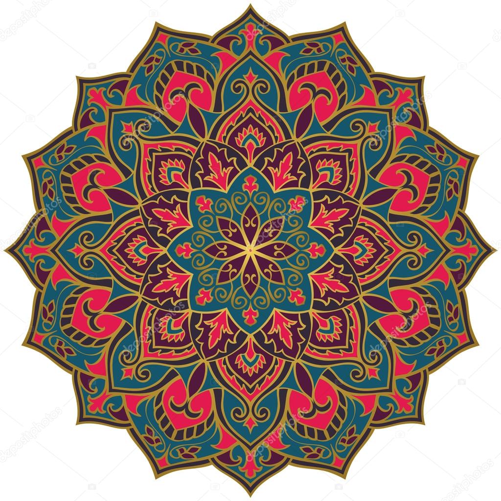 Oriental colorful mandala.