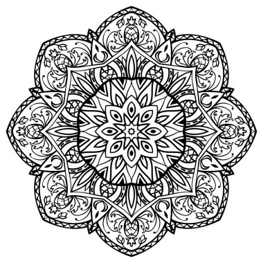 Çiçek mandala çizilmiş.