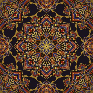 Zengin, karanlık Ortaçağ süsleme.