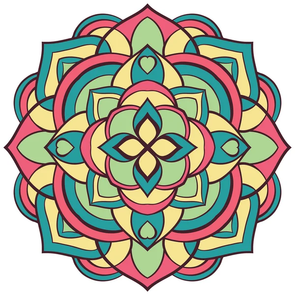 Children's kleurrijke mandala. — Stockvector