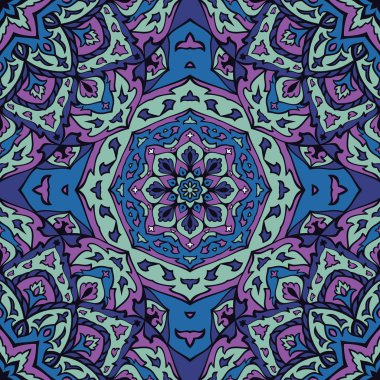 Stilize renkli etnik desen.