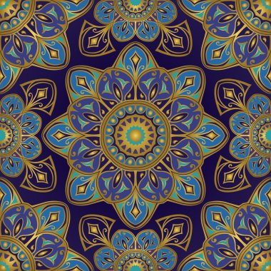 Koyu mavi bir arka plan üzerinde süsleme.