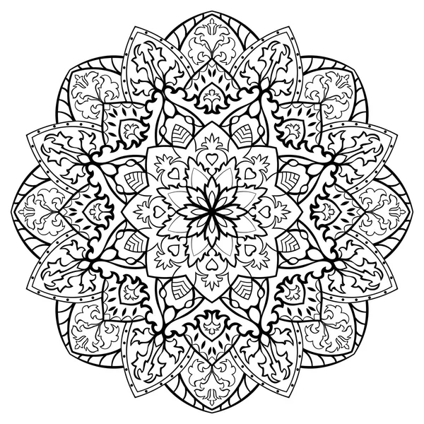 Mandala de filigrana oriental . —  Vetores de Stock