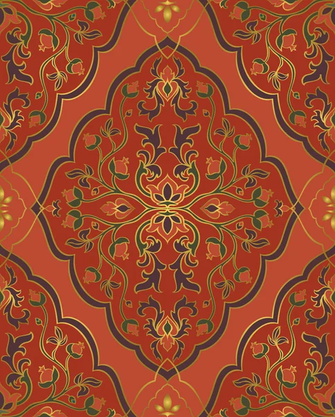 Rotes orientalisches Ornament. — Stockvektor