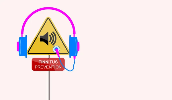 Ілюстрація Симптомом Шум Вухах Символ Звуку Навушники Щоб Запобігти Пошкодженню — стокове фото