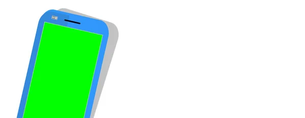 Mobiltelefon Illustration Med Plats För Kopiera Klistra Telefon Närbild Isolerad — Stockfoto