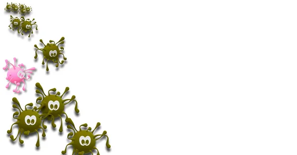 Covid Ілюстрація Вірусу Симульований Коронавірус Копіюванням Простору Здоров Економіка Соціальні — стокове фото