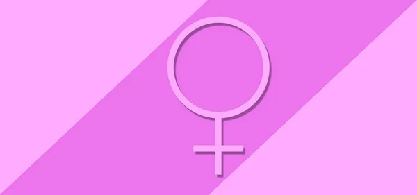 Digital Graphic Logo Poster Female Sign Illustration Symbol Formed Circle — Stock Photo, Image