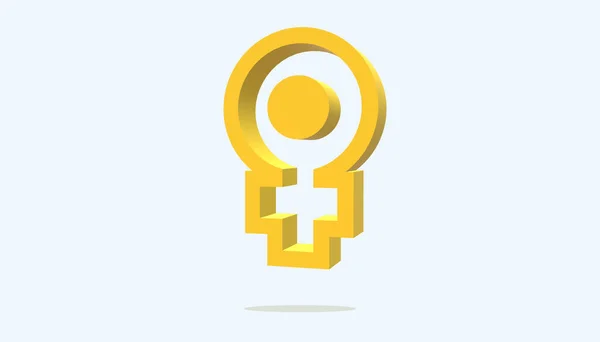 Grafica Digitale Logo Poster Segno Femminile Illustrazione Simbolo Cerchio Con — Foto Stock