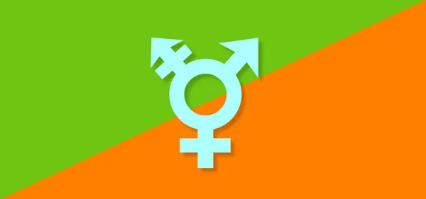 Społeczność Lgbt Wypleć Żeński Męski Znak Ilustracja Uniwersalny Symbol Transgenderowy — Zdjęcie stockowe