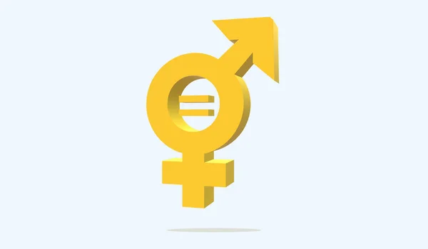 Zeichen Sexueller Gleichberechtigung Plakat Das Gleichheitszeichen Der Mitte Des Weiblichen — Stockfoto