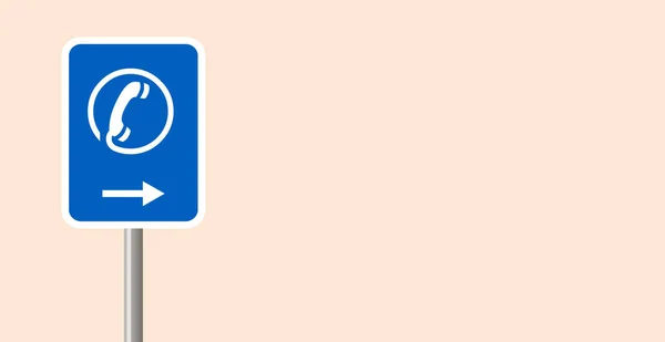 Ampel Richtungsanzeiger Pfeil Telefonzeichen Kommunikation Verkehr Vertikales Straßenkartell Illustration Telefonsymbol — Stockfoto