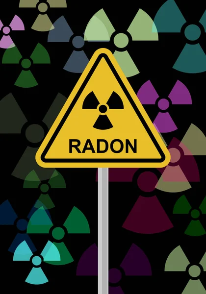 Alert Signal Danger Radon Contaminatie Een Contaminant Die Binnenluchtkwaliteit Wereldwijd — Stockfoto