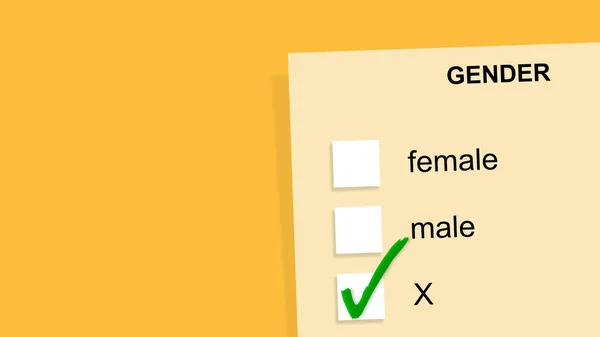 Третья Гендерная Классификация Небинарные Интерсекс Люди Сексуальное Обозначение Идентификация Признание — стоковое фото