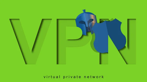 Vpn 서비스의 포스터 트로이 쉴드입니다 가상의 네트워크 숨겨져 있습니다 배너는 — 스톡 사진