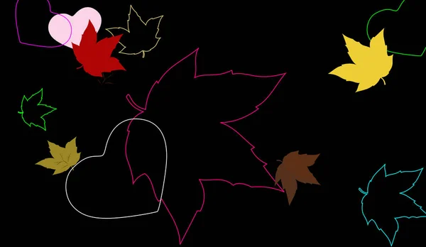 Μινιμαλιστικό Autumn Backgrund Ωραία Ταπετσαρία Προφίλ Και Περίγραμμα Σιλουέτες Μεμονωμένων — Φωτογραφία Αρχείου