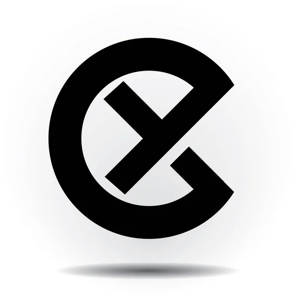 Kryptowährung Cyx Buchstaben Abkürzung Branchensymbol Symbol Logo Zeichen Identität Vektordesign — Stockvektor