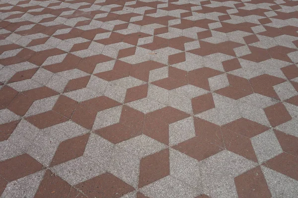 Kita Geometrische Patroon Outdoor Tegels Rood Bruin — Stockfoto