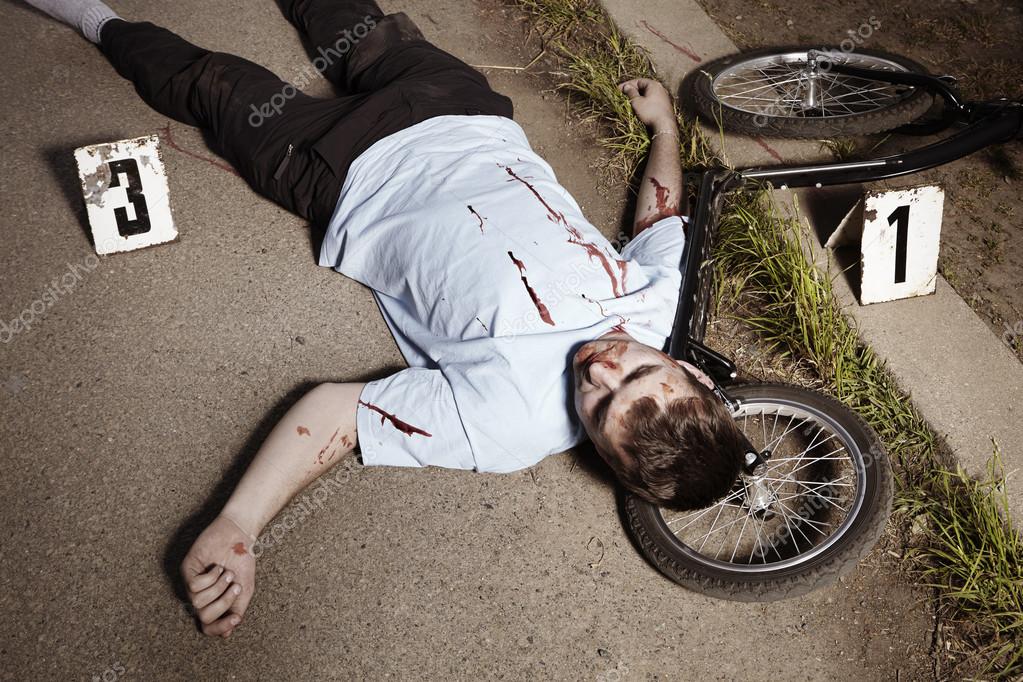 Stock photography ▻ Man on scooter killed unhappily - police investigation ...