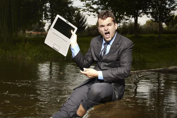 My laptop is broken — Stock Photo, Image