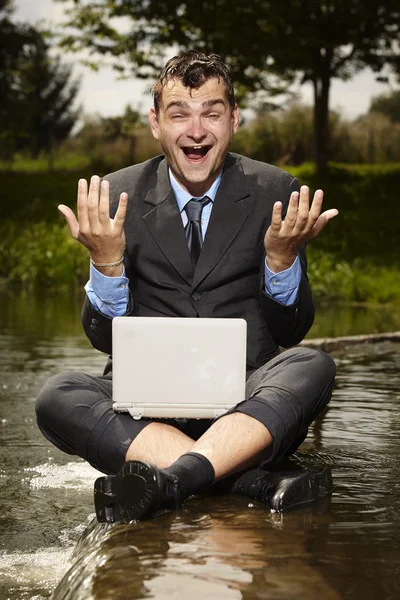 Nice day for this manager — Stock Photo, Image