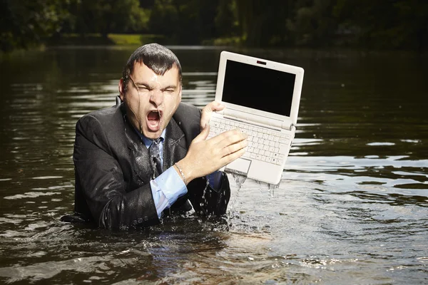 My notebook was in water — Stock Photo, Image