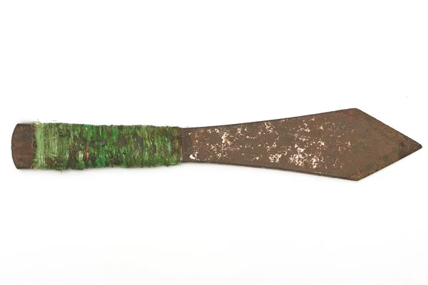 Старый Ржавый Нож Найденный После Многих Лет Месте — стоковое фото