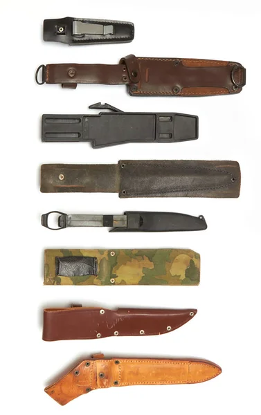Various Types Sheaths Knives Daggers — Φωτογραφία Αρχείου