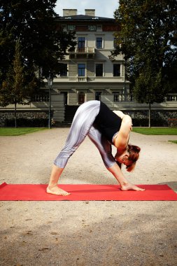 Dostum parkta egzersiz