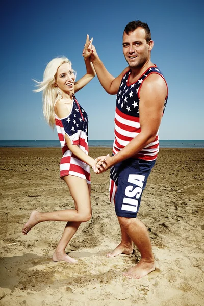 Beach dance — Stock Photo, Image