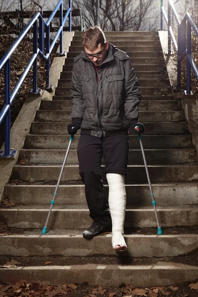 Man going down — Stock Photo, Image