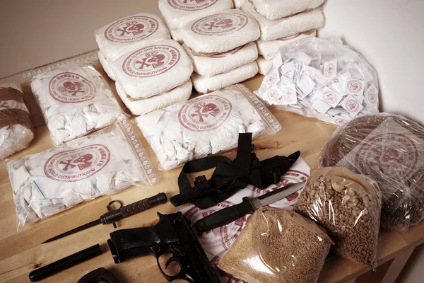 薬物の密輸品を押収 — ストック写真