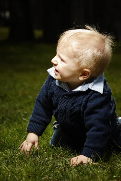 Little boy on meadow — Stock Photo, Image