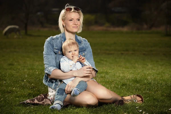 Mom and son - lovely couple — Stock Photo, Image