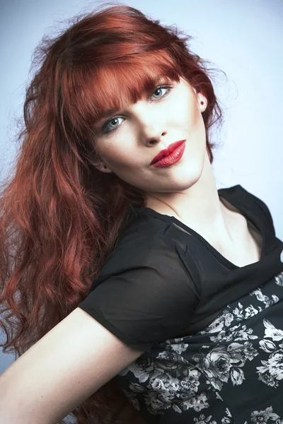 Pretty redhead girl — Stock Photo, Image