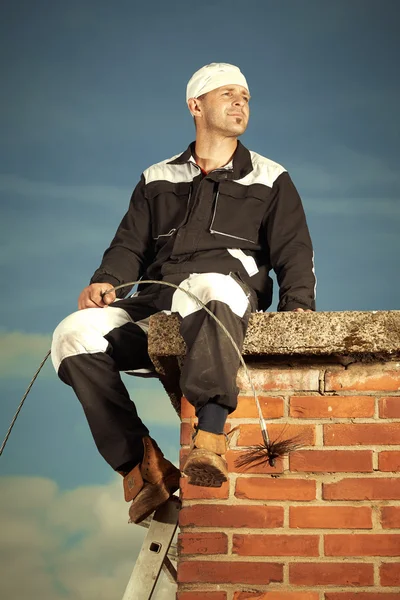 İyi baca temizleyicisi adam