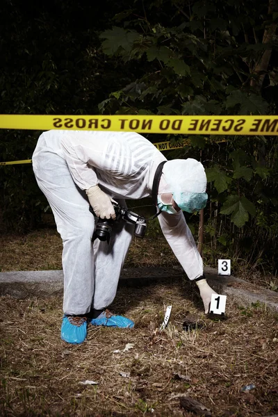 Photographer on crime scene — Stock Photo, Image