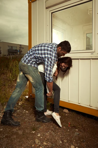 She is fighting for her life — Stok fotoğraf