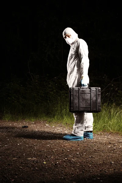 First steps on crime scene — Stockfoto