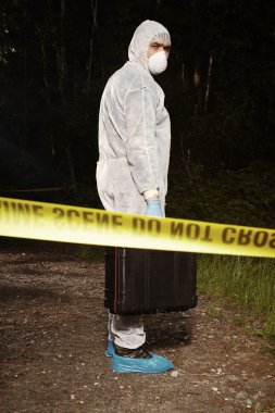 Technician on crime scene
